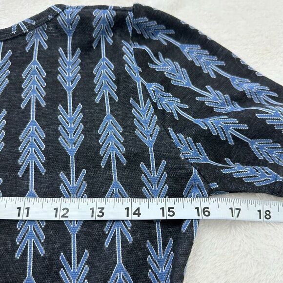 LuLaRoe Womens S Amelia Short Sleeve Midi Dress Arrow Print Black Brown Bohemian - Picture 7 of 8